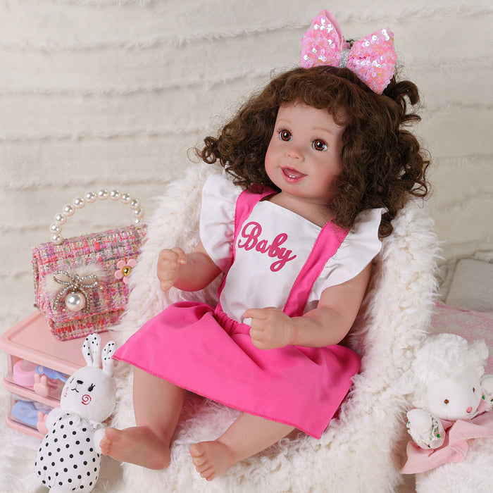 Babeside Cherry 20'' Realistic Reborn Baby Doll Lifelike Baby Adorable Girl Beautiful Pink