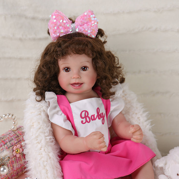 Babeside Cherry 20'' Realistic Reborn Baby Doll Lifelike Baby Adorable Girl Beautiful Pink