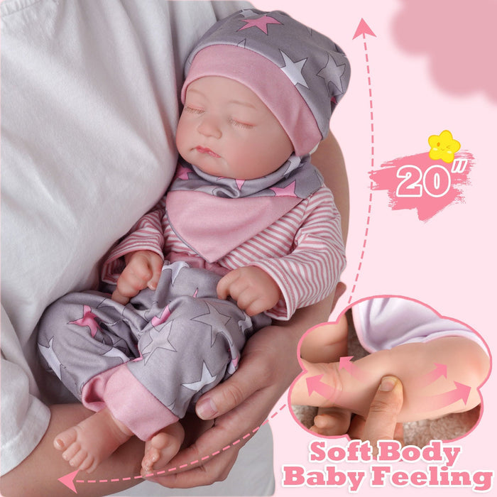 Babeside Connie 20'' Realistic Reborn Baby Doll Girl that Look Real with Heartbeat Coos and Breath