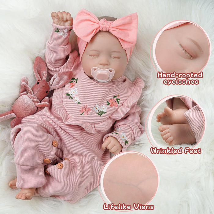 Babeside Connie 20'' Realistic Reborn Baby Doll Girl with Heartbeat Coos and Breath