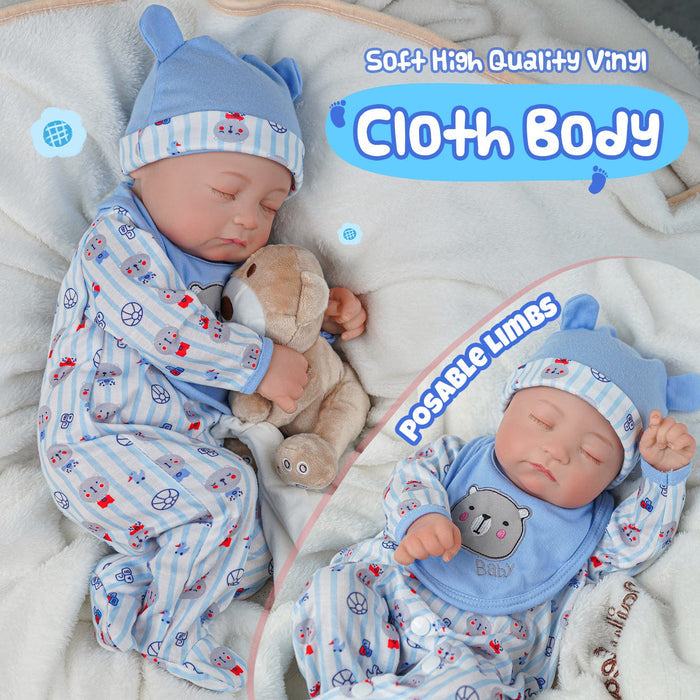 Babeside Connie 20'' Realistic Reborn Blue Bear Boy Doll