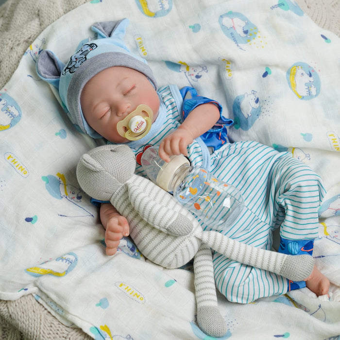 Babeside Connie 20'' Realistic Reborn Blue Stripes Boy Doll
