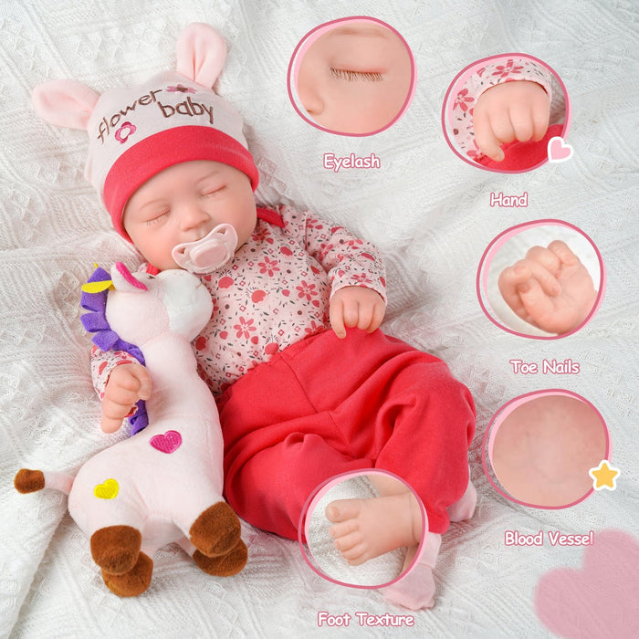 Babeside Connie 20'' Realistic Reborn Doll Flower Baby Girl with Heartbeat Coos and Breath