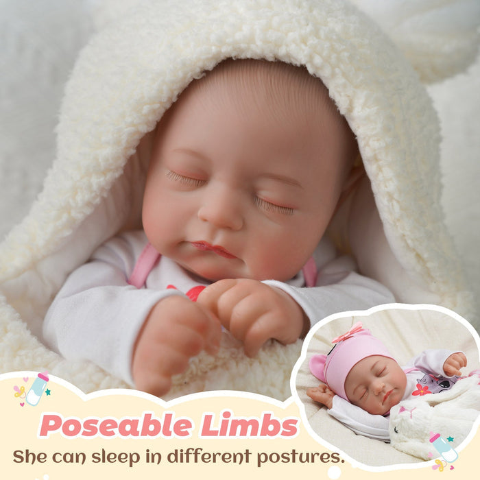 Babeside Connie 20'' Realistic Reborn Love Pants Girl Doll with Heartbeat Coos and Breath