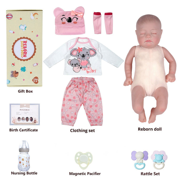 Babeside Connie 20'' Realistic Reborn Love Pants Girl Doll with Heartbeat Coos and Breath