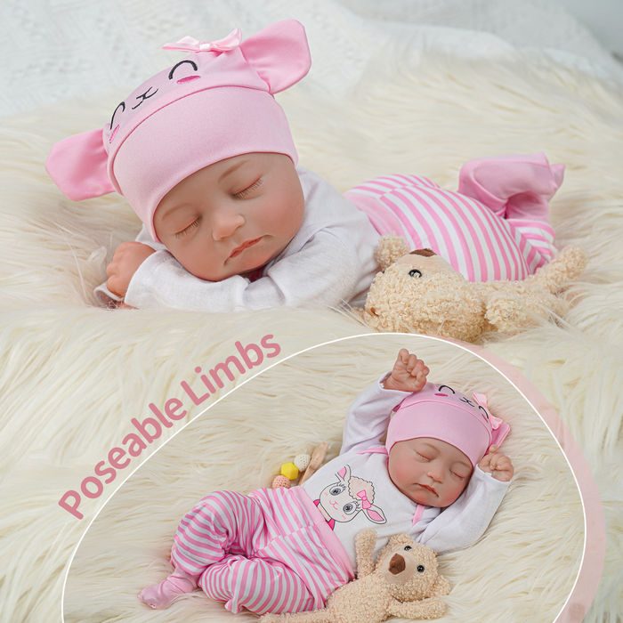 Babeside Connie 20'' Realistic Reborn Pink Striped Pants Girl Doll