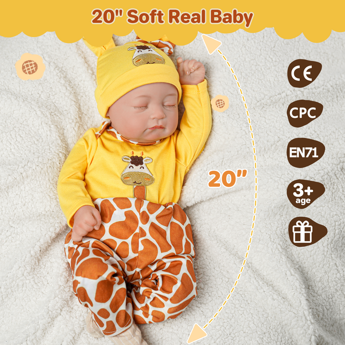 Babeside Connie 20'' Realistic Reborn Yellow Deer Suit Girl Doll