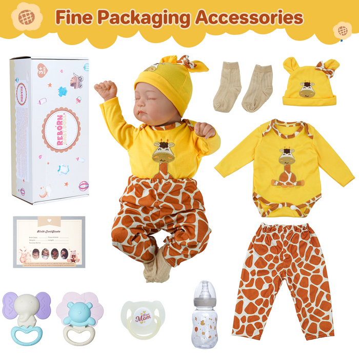 Babeside Connie 20'' Realistic Reborn Yellow Deer Suit Girl Doll
