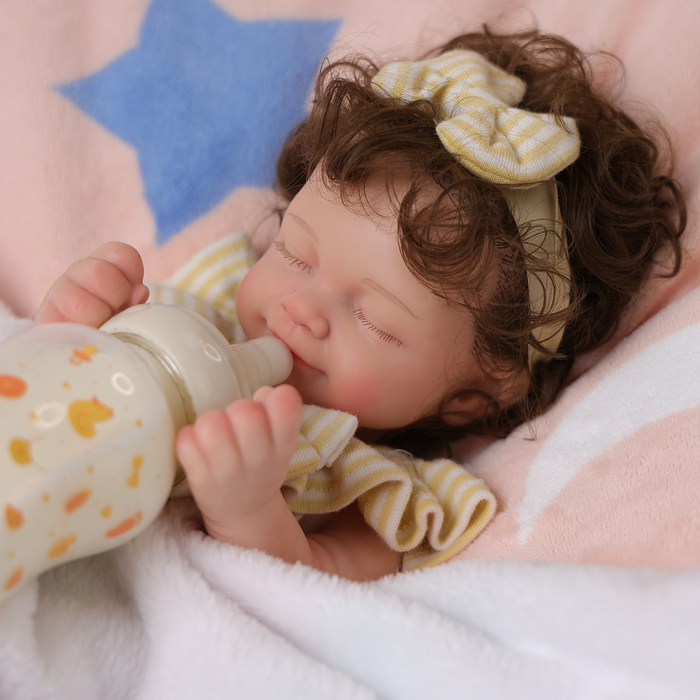 Babeside Cookie 12'' Full Silicone Reborn Baby Doll Cute Girl Asleep Honeybee Onesie(Pre-Order, Ship Date: March 10）