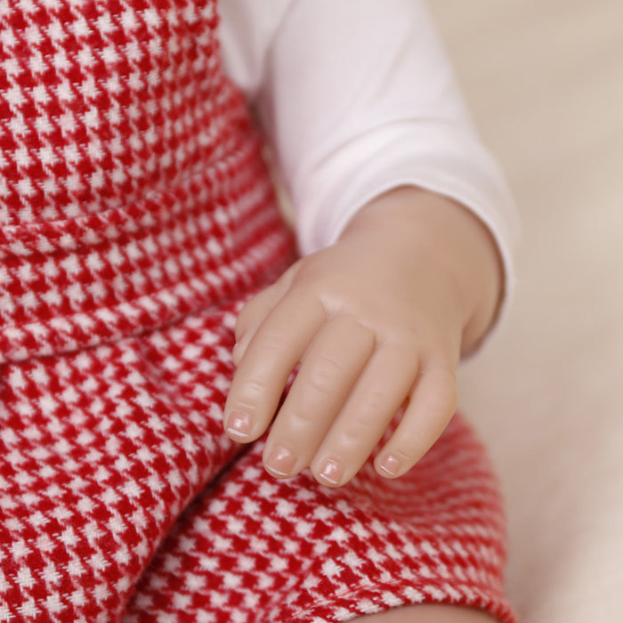 Babeside Daisy 20'' Awake Reborn Baby Doll Girl Red Check Skirt