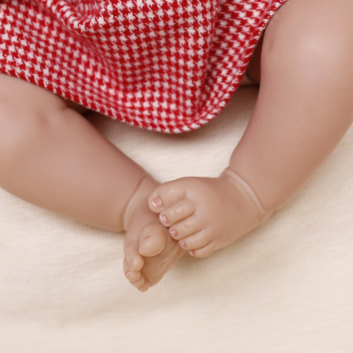 Babeside Daisy 20'' Awake Reborn Baby Doll Girl Red Check Skirt