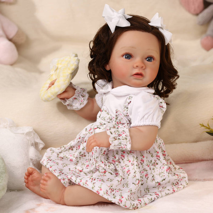 Babeside Daisy 20'' Cutest Realistic Reborn Baby Doll Girl with Heartbeat Coos and Breath
