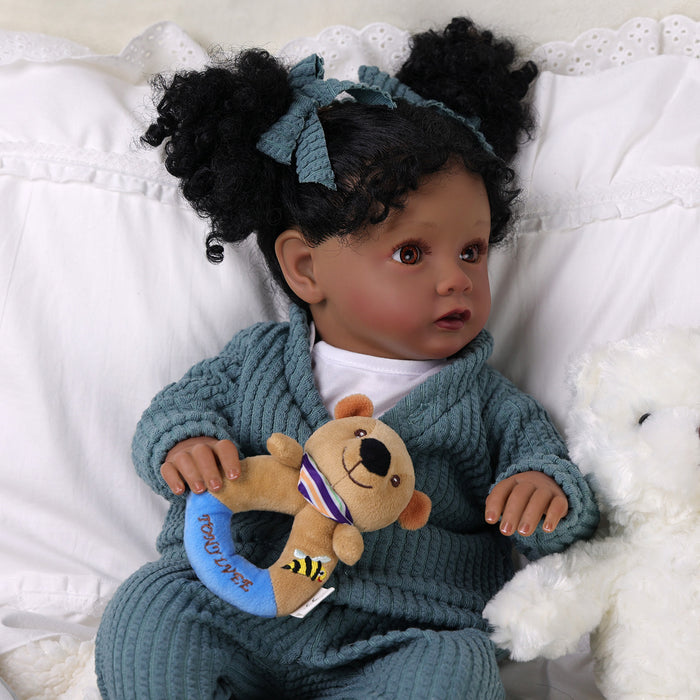 Babeside Daisy 20'' Realistic Reborn Baby Doll Girl African American Lovely Lifelike Awake