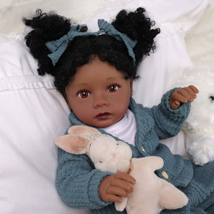 Babeside Daisy 20'' Realistic Reborn Baby Doll Girl African American Lovely Lifelike Awake