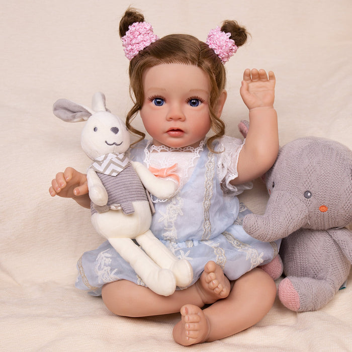 Babeside Daisy 20'' The Ice Blue Awake Princess with Heartbeat Coos and Breath