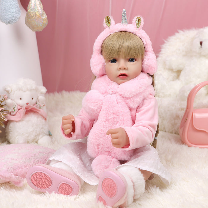 Babeside Daisy 22'' Realistic Reborn Baby Doll Adorable Girl - Pink Style Dressing