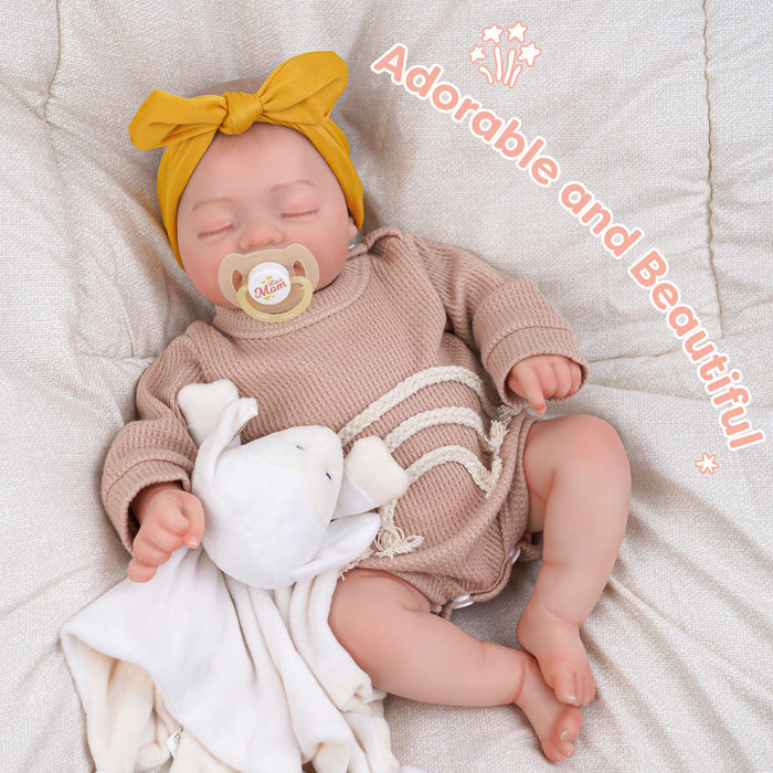 Babeside Eli 17'' Reborn Baby Doll Lifelike Sleeping Girl Lovely And Tender