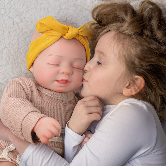 Babeside Eli 17'' Reborn Baby Doll Lifelike Sleeping Girl Lovely And Tender