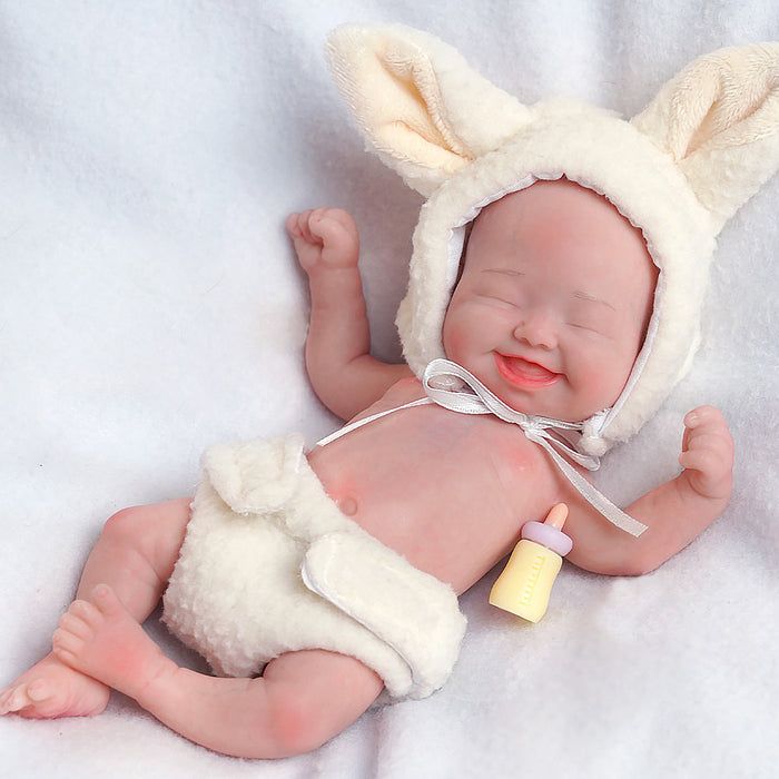 Babeside Full Silicone Baby Doll Fay 8 inch Realistic Newborn Baby Dolls