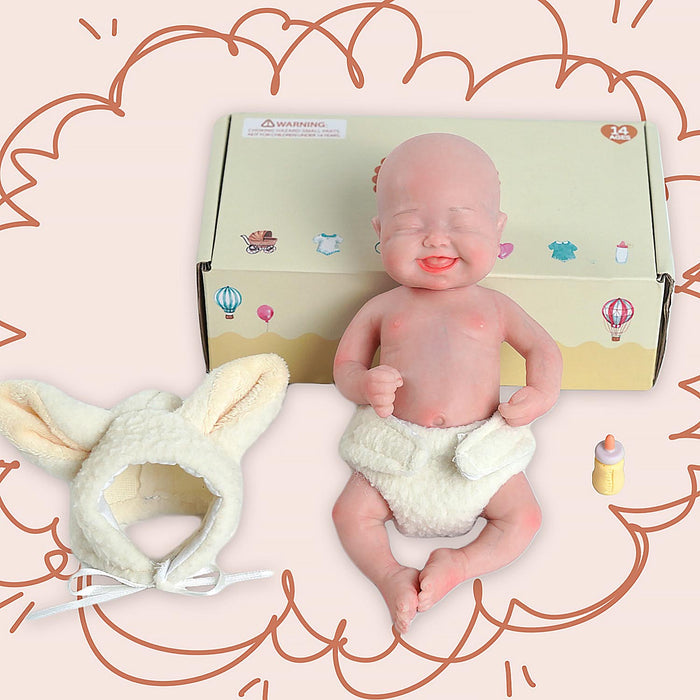 Babeside Full Silicone Baby Doll Fay 8 inch Realistic Newborn Baby Dolls