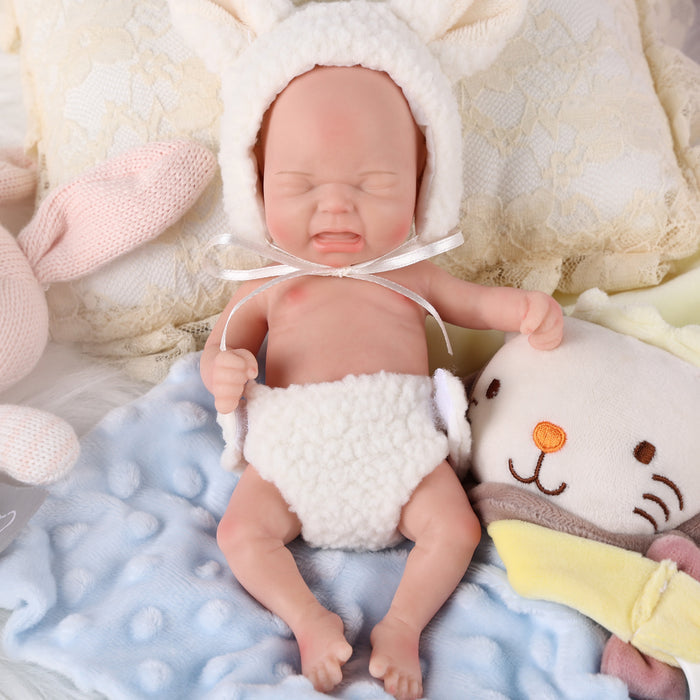 Babeside Full Silicone Baby Doll Girl Kubo 8 inch Realistic Newborn Baby Dolls