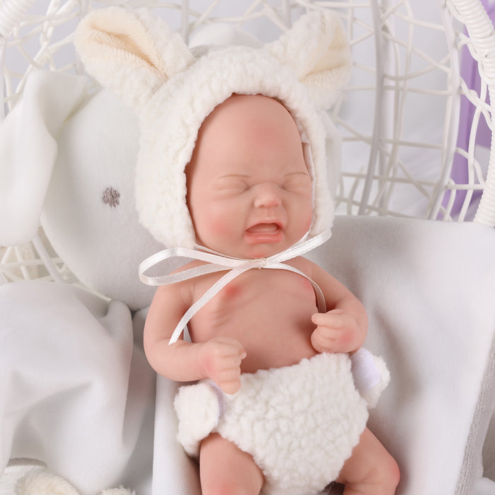 Babeside Full Silicone Baby Doll Girl Kubo 8 inch Realistic Newborn Baby Dolls