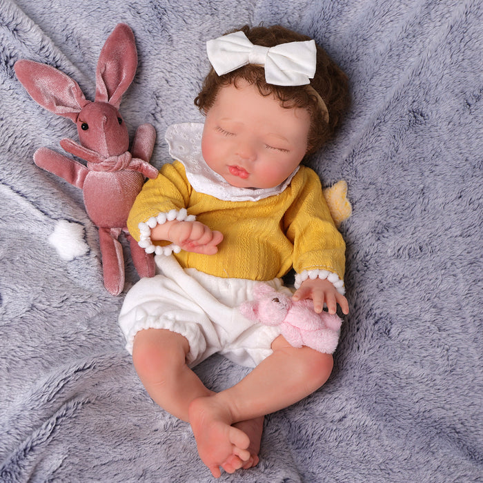 Babeside Gina 12" Full Silicone Reborn Baby Girl Sleeping Lovely Mango Yellow (Pre-Order, Ship Date: March 10）