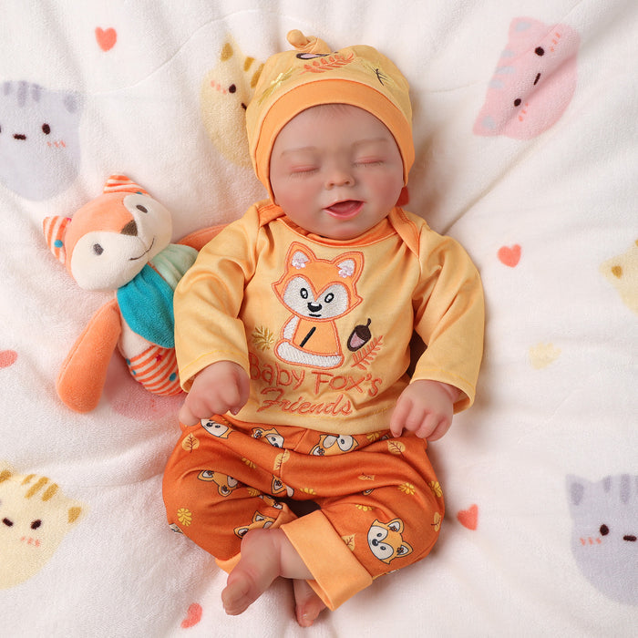 Babeside Jude 17" Realistic Reborn Baby Dolls Infant Adorable Boy Little Fox Orange