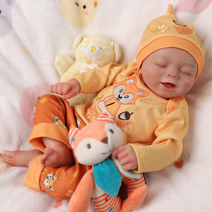 Babeside Jude 17" Realistic Reborn Baby Dolls Infant Adorable Boy Little Fox Orange