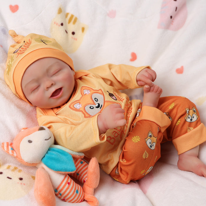 Babeside Jude 17" Realistic Reborn Baby Dolls Infant Adorable Boy Little Fox Orange
