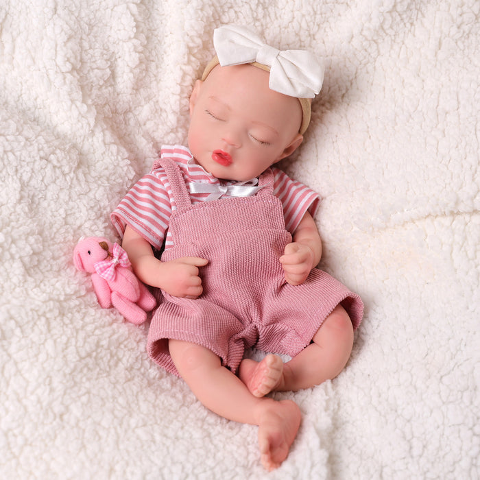 Babeside Kay 12" Full Silicone Reborn Baby Girl Sleeping Lovely Pink Lifelike Sweet (Pre-Order, Ship Date: March 5）