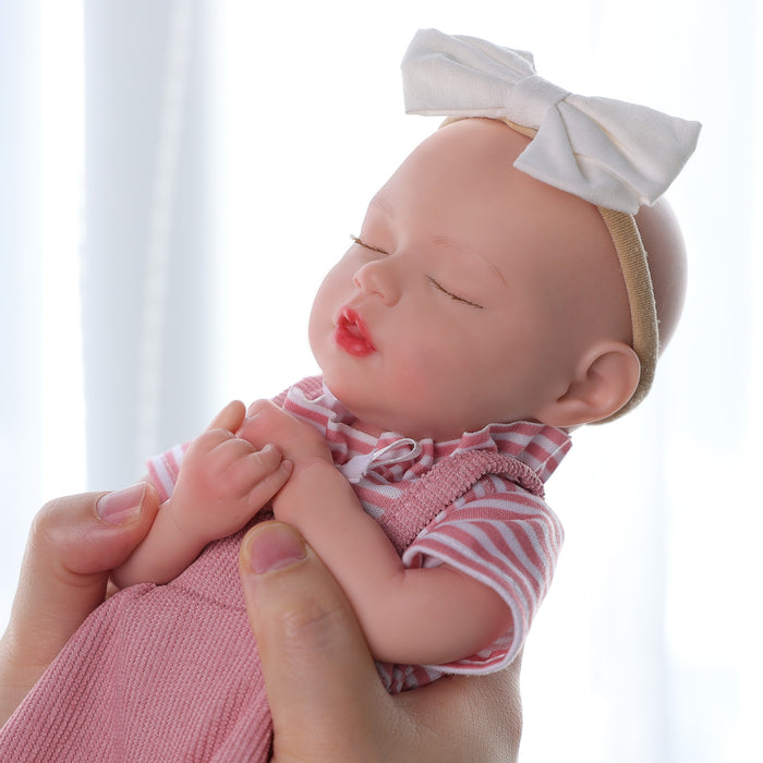 Babeside Kay 12" Full Silicone Reborn Baby Girl Sleeping Lovely Pink Lifelike Sweet (Pre-Order, Ship Date: March 5）