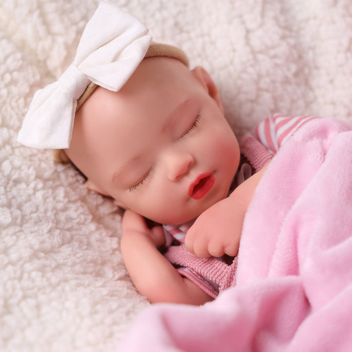 Babeside Kay 12" Full Silicone Reborn Baby Girl Sleeping Lovely Pink Lifelike Sweet (Pre-Order, Ship Date: March 5）