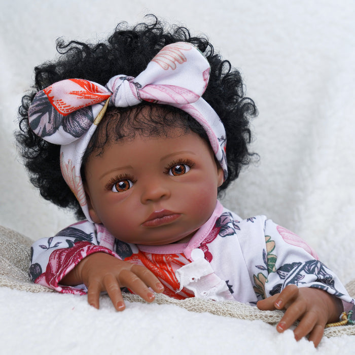 Babeside Laney 18'' Realistic Reborn Baby Doll African American Lovely Girl Gorgeous Flower