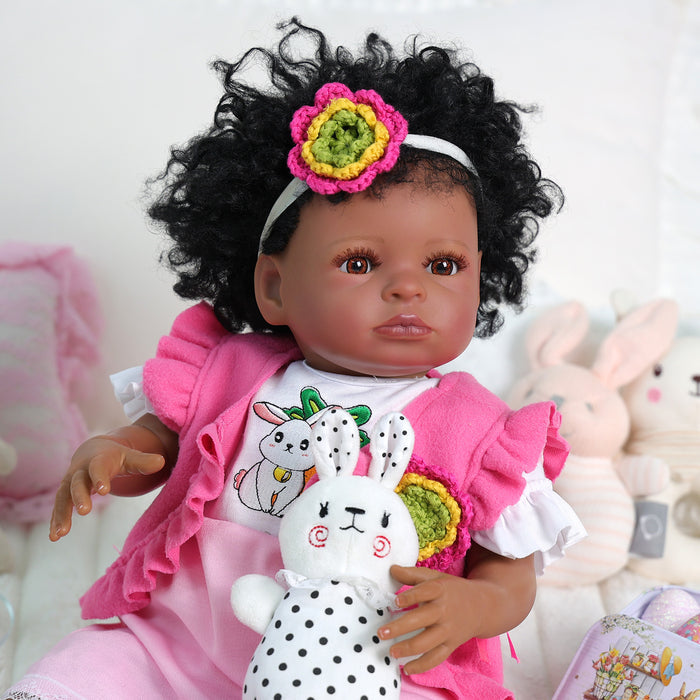 Babeside Laney 20'' Realistic Reborn Baby Doll African American Girl Awake Lovely Easter