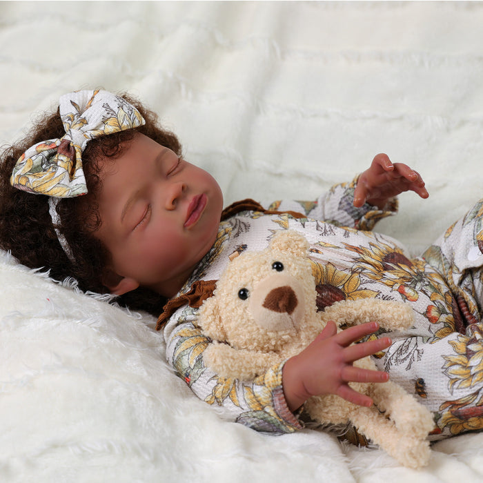 Babeside Laney 20'' Realistic Reborn Baby Doll African American Lovely Boy Sleeping Sunflower(Pre-Order, Ship Date: March 15)