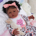 Babeside Laney 20'' Realistic Reborn Baby Doll African American Lovely Girl Happy Cat