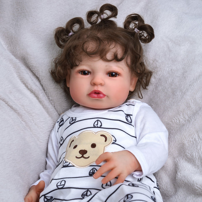 Babeside Laney 20'' Realistic Reborn Baby Doll Sweet Bear Girl Heart Shape Hairstyle