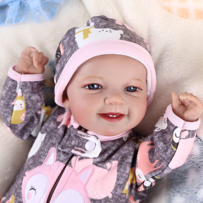 Babeside Leen 20'' Cutest Realistic Reborn Baby Doll Girl Grey