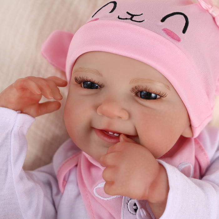 Babeside Leen 20'' Cutest Realistic Reborn Baby Girl Pink and White Lamb