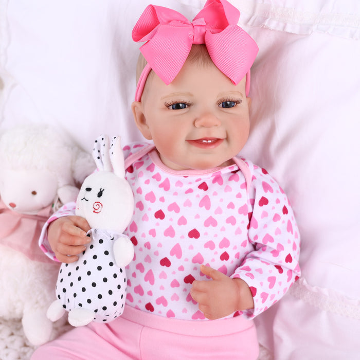 Babeside Leen 20'' Cutest Realistic Reborn Baby Girl Pink and White Love