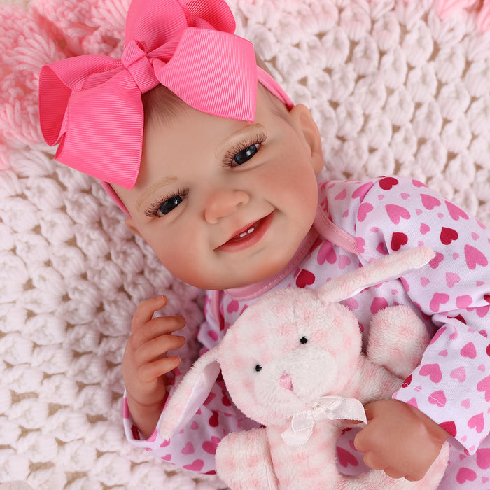Babeside Leen 20'' Cutest Realistic Reborn Baby Girl Pink and White Love