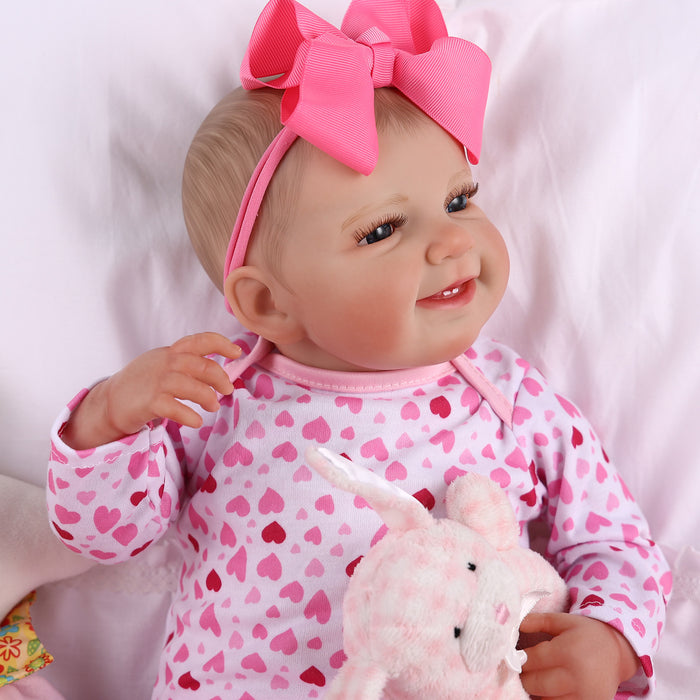 Babeside Leen 20'' Cutest Realistic Reborn Baby Girl Pink and White Love