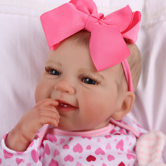 Babeside Leen 20'' Cutest Realistic Reborn Baby Girl Pink and White Love