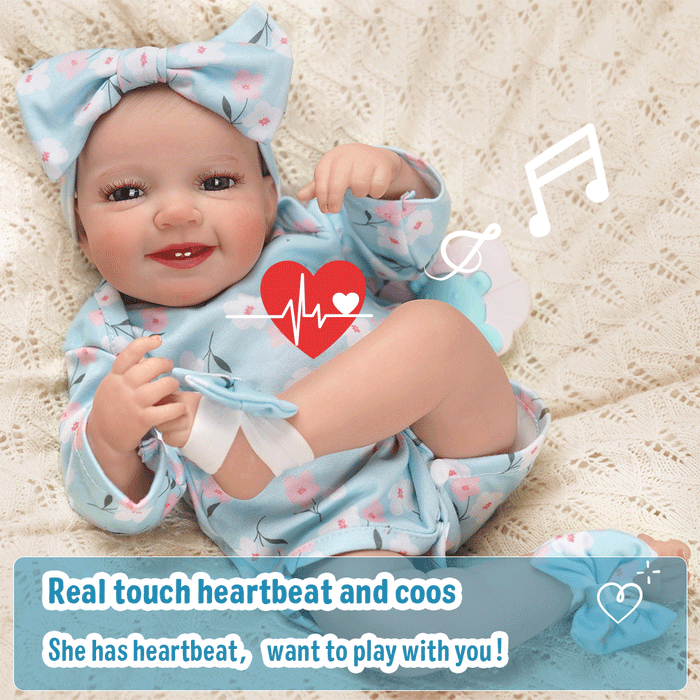 Blue Floral Girl Leen / Heartbeat and Coos