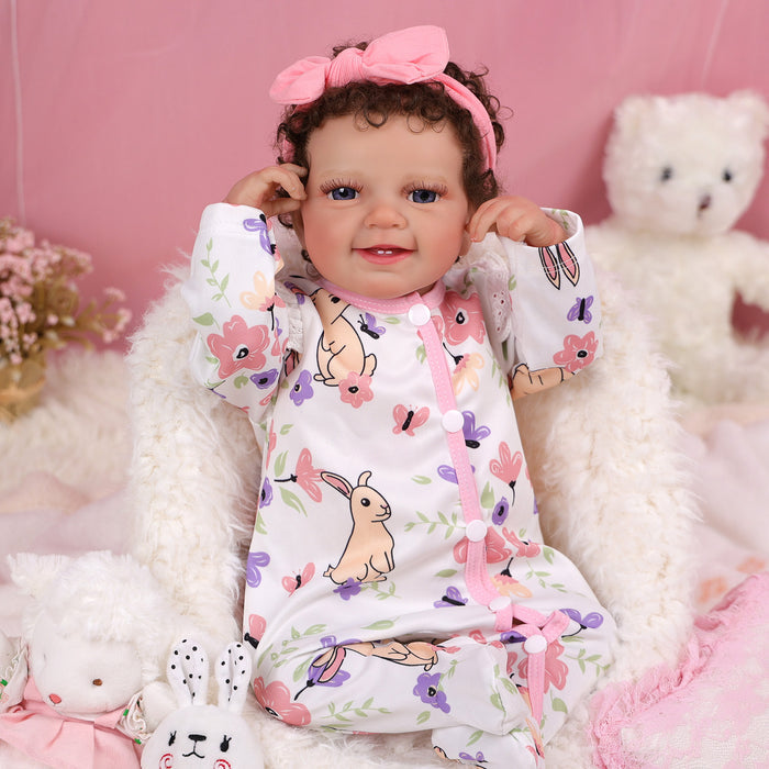 Babeside Leen 20'' Realistic Reborn Baby Dolls Rabbit Jumpsuit Infant Adorable Girl