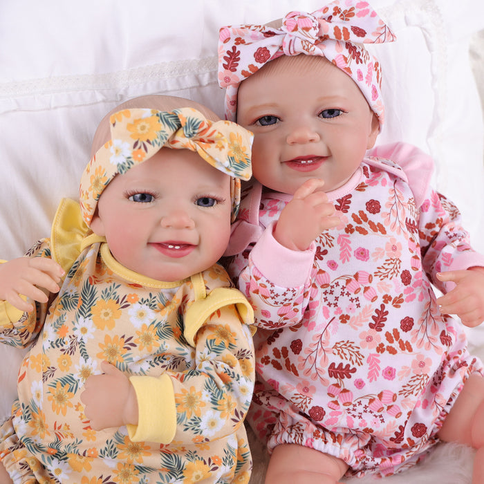 Babeside Leen 20" Realistic Reborn Baby Girls Dolls Infant Adorable Twins