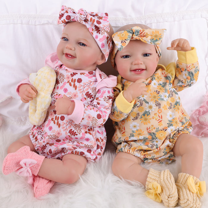Babeside Leen 20" Realistic Reborn Baby Girls Dolls Infant Adorable Twins