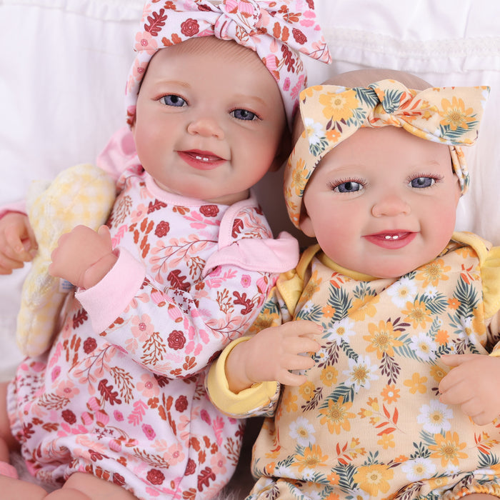 Babeside Leen 20" Realistic Reborn Baby Girls Dolls Infant Adorable Twins