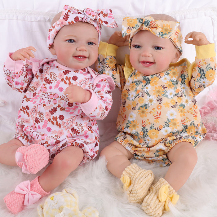 Babeside Leen 20" Realistic Reborn Baby Girls Dolls Infant Adorable Twins